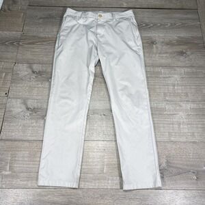 Southern Tide Pants Mens 35x32 Beige‎ Flat Front Lightweight Polyester Fishing